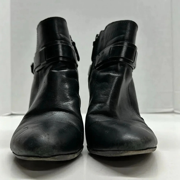 Tory Burch Colton Bootie 85 MM Galleo Leather Black Heeled Boots 50902 Size 10 - Picture 8 of 13